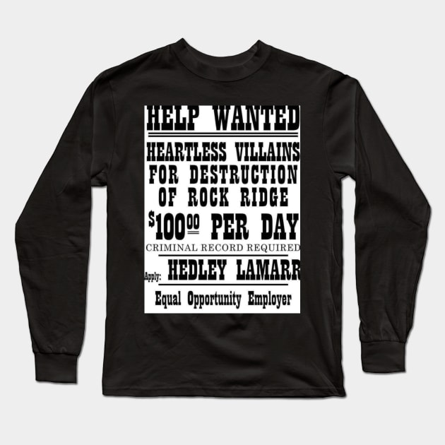 Blazing Saddles design Long Sleeve T-Shirt by Remy's Roundtable